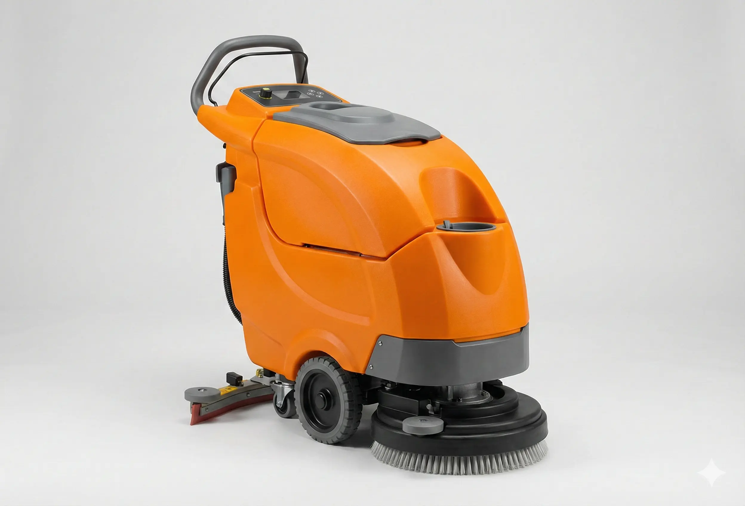 Walk-behind floor scrubber